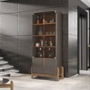 Ver imagem 7 de Cristaleira 4 Portas para Sala de Estar 50519 Cinza Perola Cedro Dcasa