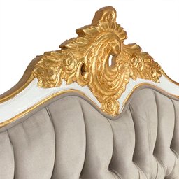 Cabeceira de Cama Bege com Captonê Prime Home Decor 27932 - 4