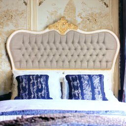 Cabeceira de Cama Bege com Captonê Prime Home Decor 27932 - 2