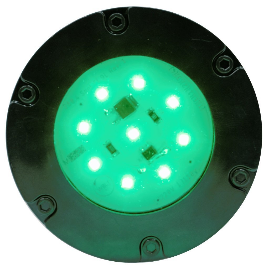 Mini Refletor LED Decorativo Econômico - Base Preta Verde - 110V - 1