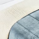 Ver imagem 4 de Coberdrom Casa Scarpa Apollo Solteiro Sherpa Manta Flannel Toque Lã de Carneiro - Azul Quartzo