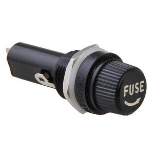 Porta Fusível de Vidro 5x20mm Preto