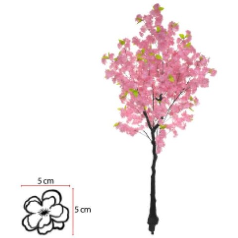 Planta Árvore Artificial Cerejeira X288 Rosa 1,6m