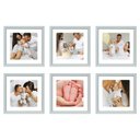 Ver imagem 1 de Kit 6 Quadros Porta Retrato Foto 15x15 Paspatur Preto 20x20