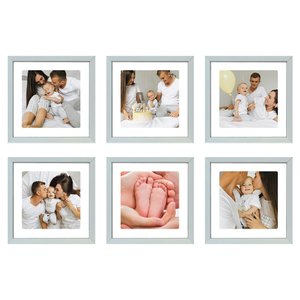 Kit 6 Quadros Porta Retrato Foto 15x15 Paspatur Preto 20x20