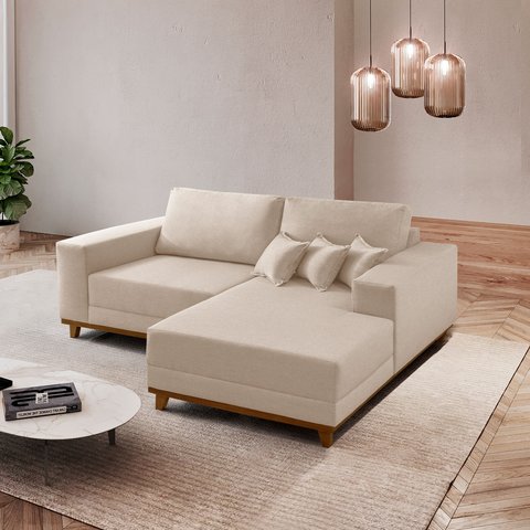 Sofá Cronos 185cm Chaise Lado Direito Meu Sofá Online