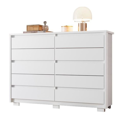 Cômoda Duetto 10 Gavetas Branco - Abz
