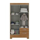 Ver imagem 2 de Guarda Roupa Infantil 4 Portas e 2 Gavetas Amy Espresso Móveis Bege/Cinamomo