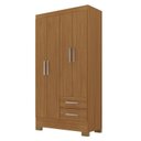 Ver imagem 3 de Guarda Roupa Infantil 4 Portas e 2 Gavetas Amy Espresso Móveis Bege/Cinamomo