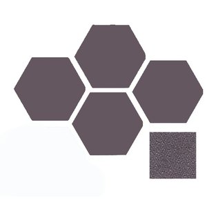 Painel Acústico Hexagonal Bl Acoustic 2101 - 54x47cm - 1271 Cinza Escuro - Lady - 25mm