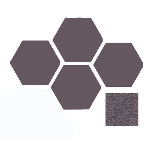 Painel Acústico Hexagonal Bl Acoustic 2101 - 54x47cm - 1271 Cinza Escuro - Lady - 25mm