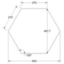 Ver imagem 2 de Painel Acústico Hexagonal Bl Acoustic 2101 - 54x47cm - 1271 Cinza Escuro - Lady - 25mm