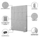 Ver imagem 7 de Cabeceira Solteiro 90cm Design Moderno para Quarto Linea