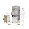 Quarto Infantil Guarda Roupas 3 Portas Cômoda 4 Gavetas Mimo 100% Mdf Espresso Móveis - 3
