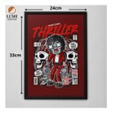 Ver imagem 2 de Quadro Decorativo Thriller Art Geek com Moldura e Vidro Preto