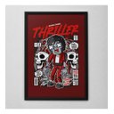 Ver imagem 1 de Quadro Decorativo Thriller Art Geek com Moldura e Vidro Preto