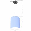 Ver imagem 2 de Lustre Luminária Pendente Vivare Free Lux Pe-4102pr Cúpula em Tecido 13x30cm