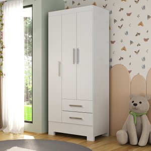 Guarda-roupa Infantil 3 Portas e 2 Gavetas Amy Espresso Móveis