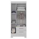 Ver imagem 2 de Guarda-Roupa Infantil 3 Portas e 2 Gavetas Amy Espresso Móveis Branco