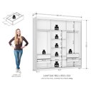 Ver imagem 3 de Guarda Roupa Casal com Cômoda Confort 3 Portas Correr 4 Gavetas MDP Cinamomo Areia Fosco Zanzini