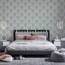 Ver imagem 2 de Papel de Parede Arabesco Floral Tom Verde Gh Papel de Parede 3,3m