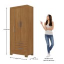 Ver imagem 4 de Guarda-Roupa Infantil 3 Portas e 2 Gavetas Amy Espresso Móveis Bege/Cinamomo