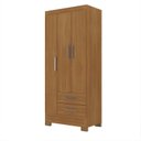 Ver imagem 3 de Guarda-Roupa Infantil 3 Portas e 2 Gavetas Amy Espresso Móveis Bege/Cinamomo