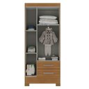 Ver imagem 2 de Guarda-Roupa Infantil 3 Portas e 2 Gavetas Amy Espresso Móveis Bege/Cinamomo