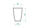 Ver imagem 3 de Kit 4 Vaso Planta 45x30 Oval Moderno Polietileno BGPLASTICOS V13 AZUL TURQUESA 018