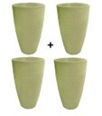 Ver imagem 1 de Kit 4 Vaso Planta 45x30 Oval Moderno Polietileno BGPLASTICOS V13 AZUL TURQUESA 018