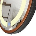 Ver imagem 3 de Espelho Redondo Iluminado 40cm com Alça Touch 2 Leds com Alça Adnet Reduna