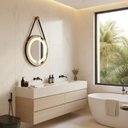 Ver imagem 7 de Espelho Redondo Iluminado 40cm com Alça Touch 2 Leds com Alça Adnet Reduna