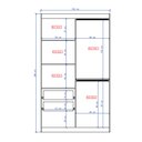 Ver imagem 7 de Guarda-Roupa Solteiro 2 Portas de Correr com Espelho 2 Gavetas Branco Carraro