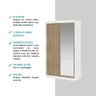 Guarda-Roupa Solteiro 2 Portas de Correr com Espelho 2 Gavetas Branco Carraro - 3