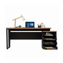 Ver imagem 5 de Escrivaninha Mesa Escritório Extensível 150cm 4 Gavetas Flex Multimóveis CR25325