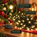Ver imagem 4 de Pisca Cordão Estrobo 500 Leds Branco Quente 50m Fio Verde Bivolt