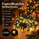 Ver imagem 3 de Pisca Cordão Estrobo 500 Leds Branco Quente 50m Fio Verde Bivolt