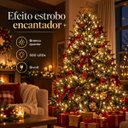 Ver imagem 5 de Pisca Cordão Estrobo 500 Leds Branco Quente 50m Fio Verde Bivolt