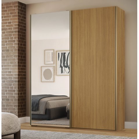 Guarda-Roupa Raffinato 100% MDF2 Portas 1 Espelho