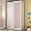 Ver imagem 1 de Guarda-Roupa Infantil Flex 2 Portas 2 Gavetas Maya Espresso Móveis Rosa/Branco