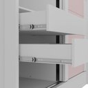 Ver imagem 5 de Guarda-Roupa Infantil Flex 2 Portas 2 Gavetas Maya Espresso Móveis Rosa/Branco
