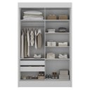 Ver imagem 2 de Guarda-Roupa Infantil Flex 2 Portas 2 Gavetas Maya Espresso Móveis Rosa/Branco