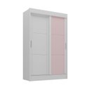 Ver imagem 3 de Guarda-Roupa Infantil Flex 2 Portas 2 Gavetas Maya Espresso Móveis Rosa/Branco