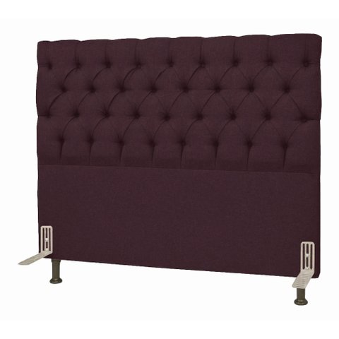 Cabeceira Para Cama Box De Casal 1,4 M Lisboa:Suede Marsala