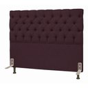 Ver imagem 1 de Cabeceira Para Cama Box De Casal 1,4 M Lisboa:Suede Marsala