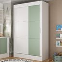 Ver imagem 1 de Guarda-Roupa Infantil Flex 2 Portas 2 Gavetas Maya Espresso Móveis Branco/Verde