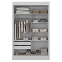 Ver imagem 2 de Guarda-Roupa Infantil Flex 2 Portas 2 Gavetas Maya Espresso Móveis Branco/Verde