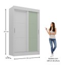 Ver imagem 4 de Guarda-Roupa Infantil Flex 2 Portas 2 Gavetas Maya Espresso Móveis Branco/Verde
