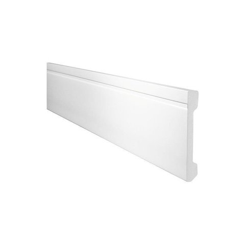 Rodapé de Poliestireno Frisado 10CMX2,00m Rende 2MMF10 Branco Nmc Pisos