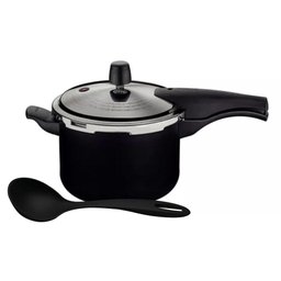 Panela Pressão Antiaderente 4,5l Preto com Concha Tramontina - 1